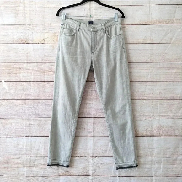 Citizens of Humanity Size 28 Rocket Crop High Rise Skinny Jeans Greenish Gray - Picture 1 of 14